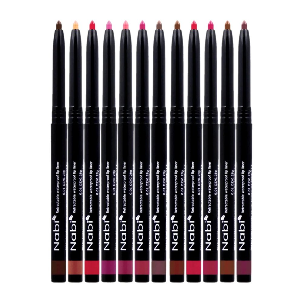 Beauty Spot 12 Colors Retractable Waterproof Lip Liner Set, Roll It Up Auto Lip Liner Pencil, Long Lasting Fade Resistant