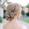 Unicra Bride Wedding Crystal Hair Pins Flower Bridal Hair Pieces Wedding Hair Accessories for Women and Girls Pack of 3 (Green) view 2