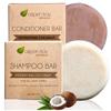 Hydrating Coconut Shampoo and Conditioner bar set, Organic Ingredients, All Hair Types, Sulfate-Free, Cruelty-Free & Vegan. One 3 ounce and one 2.3 ounce bars (Coconut) view 1