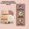 Hydrating Coconut Shampoo and Conditioner bar set, Organic Ingredients, All Hair Types, Sulfate-Free, Cruelty-Free & Vegan. One 3 ounce and one 2.3 ounce bars (Coconut) view 2