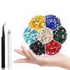 Crystal Flatback Rhinestones 3150Pcs, Nail Gems, Nail Art Decoration Glass Crystal Diamonds Craft, Gems Stones for clothes shoes bags DIY, Picking Pen/Tweezers kit(7 Sizes-crystal) HINABTRU view 3