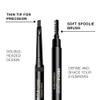 Gentlehomme Men's Brow Pencil - 2-in-1 Brow Brush & Lead Pencil - Shape, Define & Fill In Eyebrows - Ultra-Thin - Long-Lasting Color - Vegan - Gray view 4