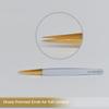 2pcs White Straight and L-Shaped (Boot) Gold Pointed Eyelash Tweezers for Lash Extension - Stainless Steel Precision Tweezers for Volume and Classic Lashes - False Eyelash Extension Kit. view 2
