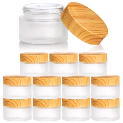 ZENFUN 12 Packs Glass Cosmetic Containers 30Ml/1 Oz Empty Sample Jars with Leak Proof Lids, Travel Pots with Lid, Refillable Travel Jars for Cream, Toiletries, Lotions, Lip Balm DIY