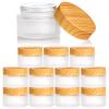 ZENFUN 12 Packs Glass Cosmetic Containers 30Ml/1 Oz Empty Sample Jars with Leak Proof Lids, Travel Pots with Lid, Refillable Travel Jars for Cream, Toiletries, Lotions, Lip Balm DIY view 1