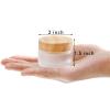 ZENFUN 12 Packs Glass Cosmetic Containers 30Ml/1 Oz Empty Sample Jars with Leak Proof Lids, Travel Pots with Lid, Refillable Travel Jars for Cream, Toiletries, Lotions, Lip Balm DIY view 2