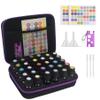 Canboc 30 Essential Oil Storage Holder Organizer Carrying Case - Holds 5ml 10ml 15ml Bottles for Young Living Oils - Travel Bag With Labels & Opener, Black view 1