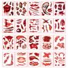 Halloween Scar Tattoos Temporary 20 Sheet 3D Horror Tattoo Sticker Halloween Masquerade Prank Makeup Props view 1