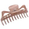 Parcelona French Classic Jumbo Large 5 1/2" Celluloid Acetate No Slip Grip Jaw Hair Claw Clip for Girls Durable Styling Volume Women Hair Accessories, Made in France (Blush Pink) view 1