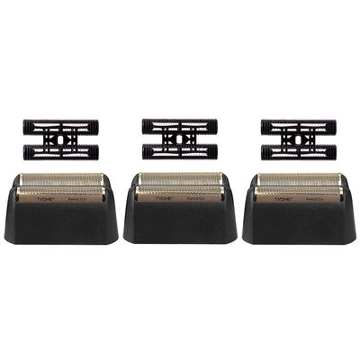Professional 5 Star Series Finale Shaver Replacement Foil and Cutter Bar Assembly Compatible with wahl Foil Heads 7031-100/7043-100,Fit for #8061 8164 Shaver (Black 3 Pack)