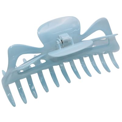 Parcelona French Classic Jumbo Large 5 1/2" Celluloid Volume Jaw Hair Claw Clips (Light Blue)