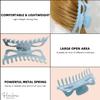 Parcelona French Classic Jumbo Large 5 1/2" Celluloid Volume Jaw Hair Claw Clips (Light Blue) view 4