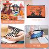Reginary 20 Pcs Halloween Cosmetic Bags Gift Bags for Kids Girls Women Happy Halloween Pattern Toiletry Organizer for Party Favors Double Sided Printed Makeup Pouch with Zipper view 2