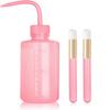 3 PCS Lash Shampoo Brush Sets With 1pcs 250 ML Plastic Satety Lash Tatoo Wash Bottles 2PCS Nose Blackhead Facial Cleaning Brush for Eyelash Extension Supplies (pink) view 1