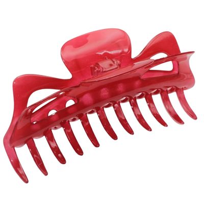Parcelona French Classic Jumbo Large 5 1/2" Celluloid Acetate No Slip Grip Covered Spring Jaw Hair Claw Clip for Women Durable Styling Volume Hair Accessories Women Strong Hold Girls Hair Claw Clips,
