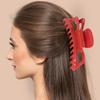 Parcelona French Classic Jumbo Large 5 1/2" Celluloid Acetate No Slip Grip Covered Spring Jaw Hair Claw Clip for Women Durable Styling Volume Hair Accessories Women Strong Hold Girls Hair Claw Clips, view 2