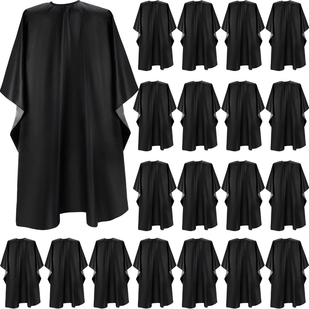 Foaincore 20 Pack Professional Hair Cutting Salon Nylon Cape Barber Styling Hair Cape with Snap Closure(59 x 51 Inches)