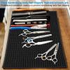 Barber Sation Mat Organizer Barber Tool Mat Barbershop Work Station Mat Pad Salon Tools Counter mat for Hair Clippers No-Slip view 3