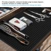 Barber Sation Mat Organizer Barber Tool Mat Barbershop Work Station Mat Pad Salon Tools Counter mat for Hair Clippers No-Slip view 4