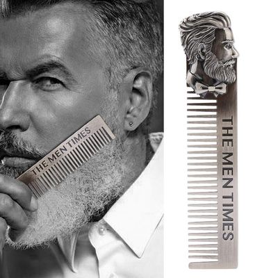 Mini Beard Comb Stainless Steel Beard Comb Portable Beard Comb Mustache Comb Steel Beard Combs For Hair Salon And Household