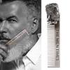 Mini Beard Comb Stainless Steel Beard Comb Portable Beard Comb Mustache Comb Steel Beard Combs For Hair Salon And Household view 1