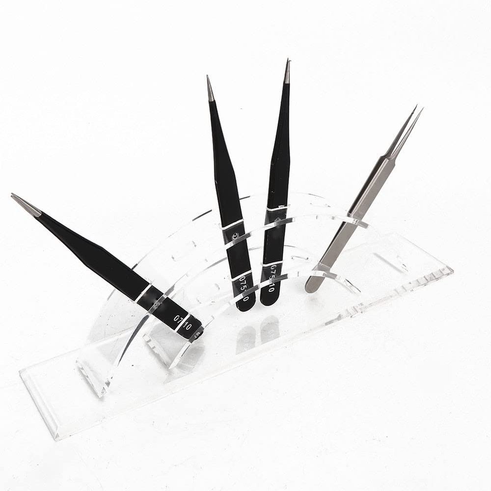 6 Holes Tweezers Stand Eyelash Extension Tweezers Stand Tweezers Shelf Tweezers Holder Eyelash Extension Eyelashes Extension Supplies Accessories for Tweezers to Arrange Eyelashes[230 * 50 * 100MM]