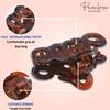 Parcelona French Love Small 2" Blush Pink and Tortoise Shell Celluloid Set of 2 Claw Clips Covered Spring Durable Fashion Hair Styling Clips Women Hair Accessories Girls Hair Clips, Made in France view 4