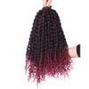14" Bouncy Pre-Ed Spring Crochet Hair Curly Black Brown Burgundy Ed Crochet Braids Hair Extensions T1BBurgundy 14inches 9Pcs/Lot view 1
