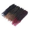 14" Bouncy Pre-Ed Spring Crochet Hair Curly Black Brown Burgundy Ed Crochet Braids Hair Extensions T1BBurgundy 14inches 9Pcs/Lot view 4