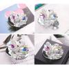 Nail Art Dappen Dish Swan Shape Crystal Cup Glass Acrylic Liquid Cup Acrylic Glassware Tools with Lid for Home Nail Salon view 3