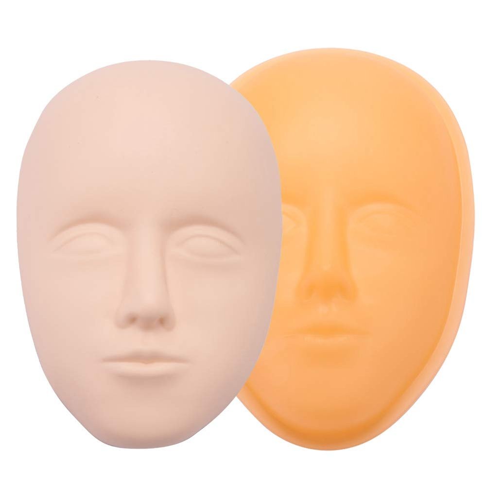 Practice Skin Head 5D Eyebrow Eyebrow Practice Skin Silicone Practice Skin Mannequin Training Head Face For Beginners[2#]