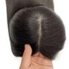 15x16CM European Human Hair Topper Silk Skin Base Toupee With 2 CM PU Around Virgin Hair Extension for Women 6x6Inch Overlay (14inch, #4 Medium Brown) view 3