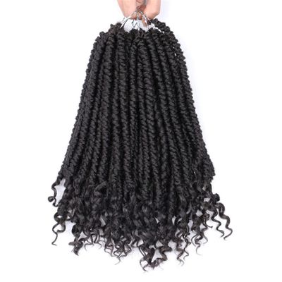 12" Pre Ed Spring Crochet Hair Curly Bouncy Synthetic Crochet Braids For Women Black Ombre Braiding Hair 4 12inches 3Pcs/Lot