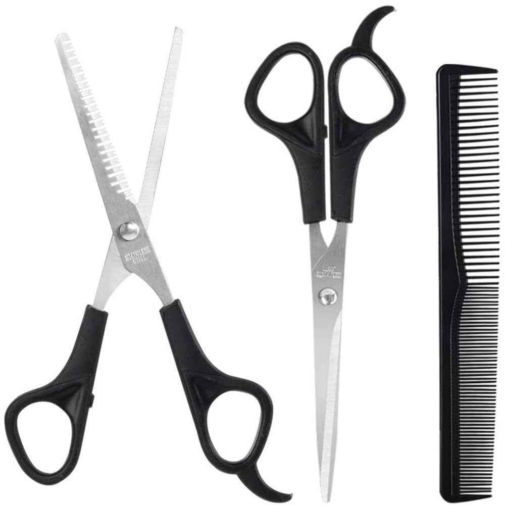 3PCS Hairdressing Scissors 6 Inch Scissors For Cutting Thinning Hair Comb Barber Accessories Salon Hairdressing Shears 3PCS