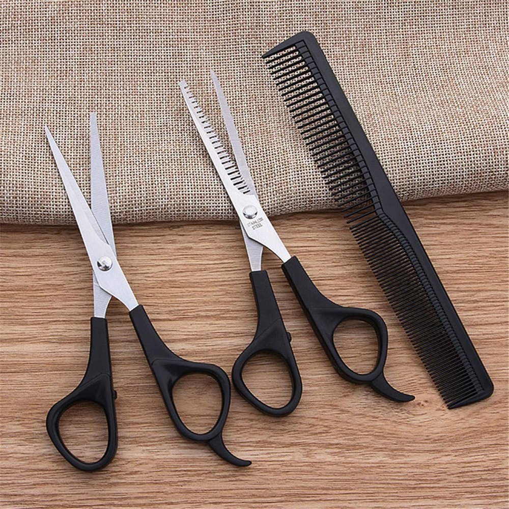 3Pcs/Set Hair Scissors Salon Professional Barber Hair Thinning Hairdressing Set Hairdressing Combs Hair Cutting Tools 3pcs