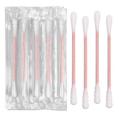 400 Pack Cotton Swabs, Individually Wrapped Cotton Swab, Individually Wrapped Double Tipped Paper Sticks for Ear, Make-up(Spiral-Round End)