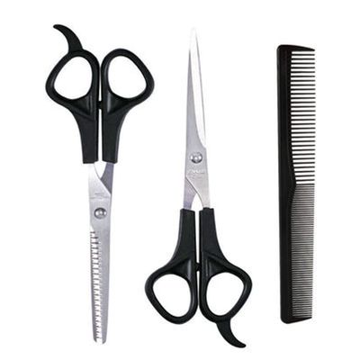 3PCS Hairdressing Scissors 6 Inch Scissors Kit Tool For Cutting Thinning Hair Comb Barber Salon Hairdressing Shears 3PCS