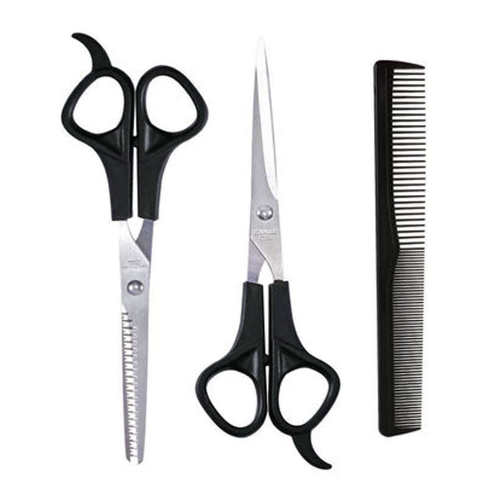 3PCS Hairdressing Scissors 6 Inch Scissors Kit Tool For Cutting Thinning Hair Comb Barber Salon Hairdressing Shears 3PCS