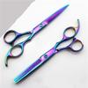 Professional 6 & 5.5 Inch Cut Hair Scissors Set Cutting Shears Thinning Barber Scissor Hairdressing Scissors rainbow1 view 1