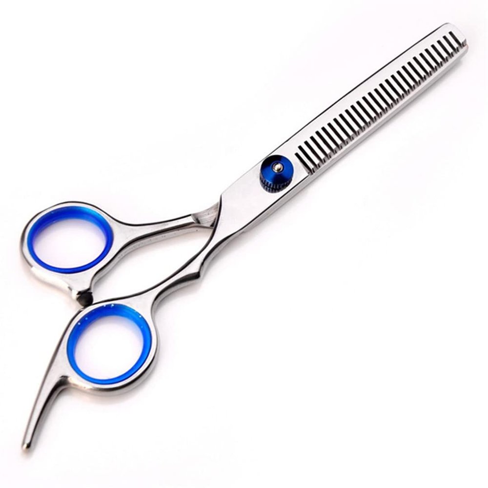 6 Inch Tooth Shear Flat Shear Barber Hairdresser Special Thin Shear Thinning Haircut Hairdressing Tool blue Thinning