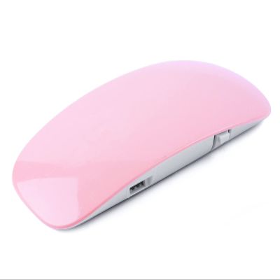 wrtgerht UV LED Nail Lamp, Mini Portable Gel Light, Mouse Shape, Pocket Size, Pink, 6W USB, All Gel Polish