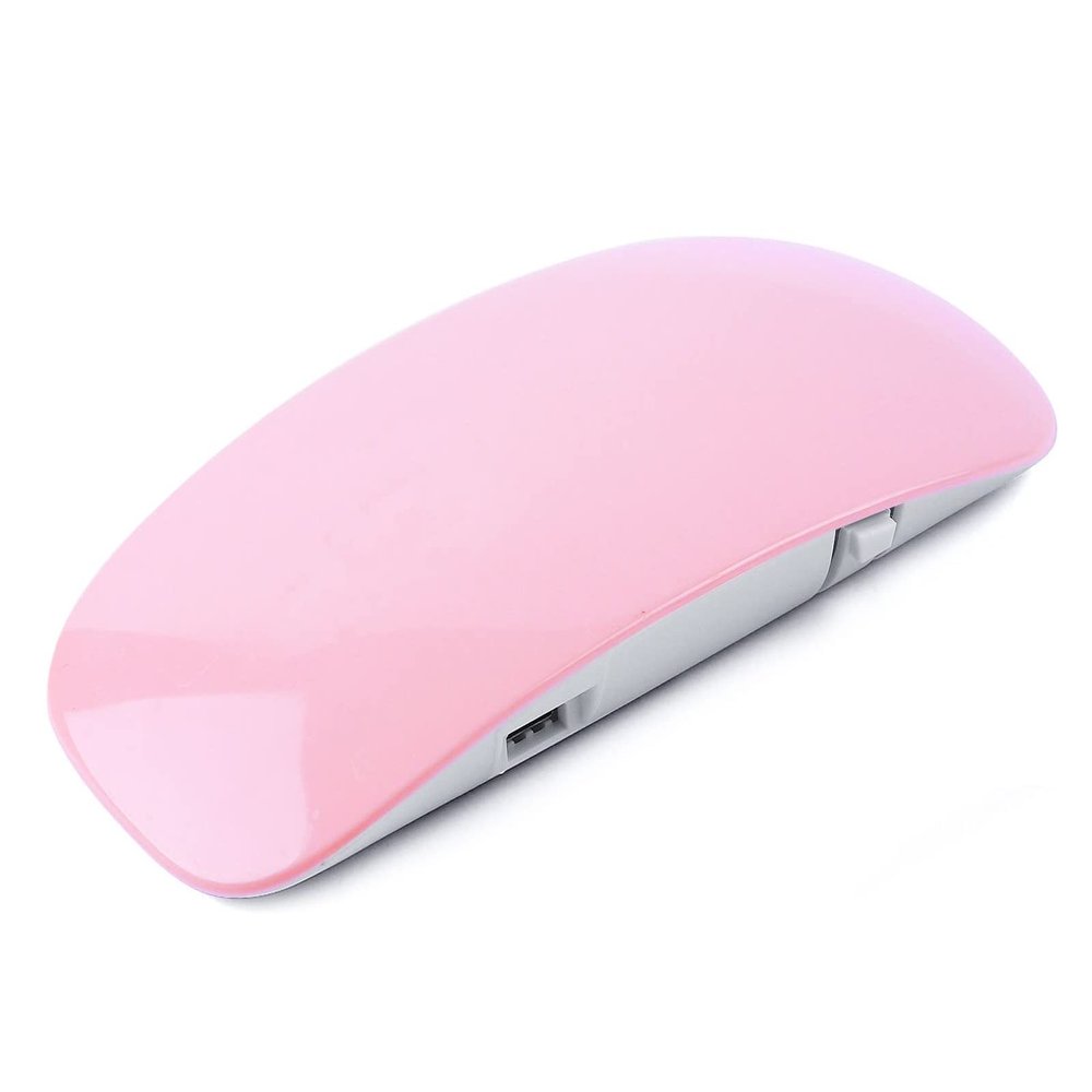 wrtgerht UV LED Nail Lamp, Mini Portable Gel Light, Mouse Shape, Pocket Size, Pink, 6W USB, All Gel Polish