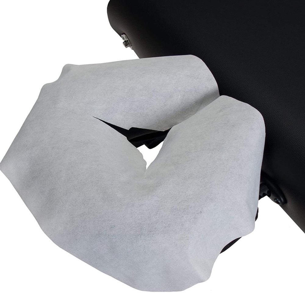 Ciieeo 100pcs Disposable Face Massage Pads Rest Cradle Cover Face Massage Cover for Chair Massage
