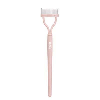 Eyelash Separator Eyelash Comb Lash Separator Tool MSQ Mascara Brush Eyelash Brush Separator Mascara Comb Arc Designed Mascara Applicator With Cover Naked Pink (1PCS)