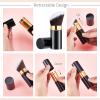 Tessco for you 2 Pcs Retractable Kabuki Makeup Brush Powder Foundation Makeup Brushes Portable Travel for Blush Bronzer Buffing Loose Powder Cream Sunscreen Blending Liquid(Classic Style) view 3