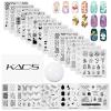 KADS 20Pcs Nail Stampig Plates with Stamper and Scraper Kit Nail Stamp Template Stencil Nail Art Design DIY Tool view 1