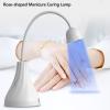 Layhou Desktop Rechargeable Manicure Lamp Nail Patch Mini Quick-drying Phototherapy Machine 360-degree Rotatable Rose-shaped Curing Lamp view 2