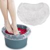 Noverlife 100PCS Disposable Pedicure Spa Liners, Clear Plastic Single Use Foot Spa Liners, Disposable Foot Tub Liner One-off Foot Bath Basin Bags for Foot Pedicure Spa Beauty Salon Hotel Home Use view 1
