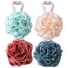 5.1in, 55g Rosey Bathball, Beautiful Body Exfoliator, Gentle Cleanse, Soft Scrubber, Loofah, 4 Pack view 1
