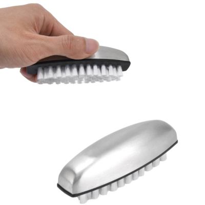 2pcs Nail Brushes for Cleaning, Stainless Steel Nylon Wool Cleaning Brush Cleaning Brush for Shower for Bathub Tile Sink Dish Carpet Bathroom Kitchen